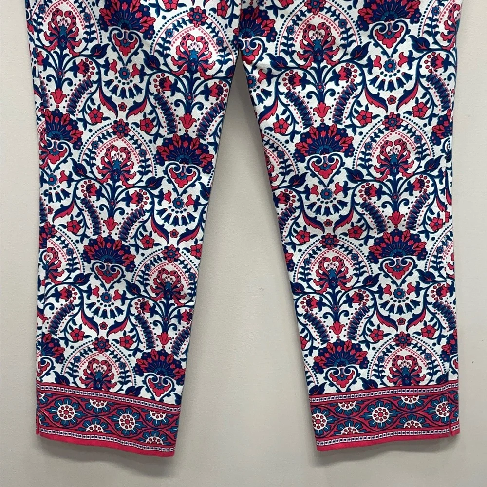 Ann Taylor Loft Marisa Fit Cropped The Riviera Pant Floral Mosaic Print 6